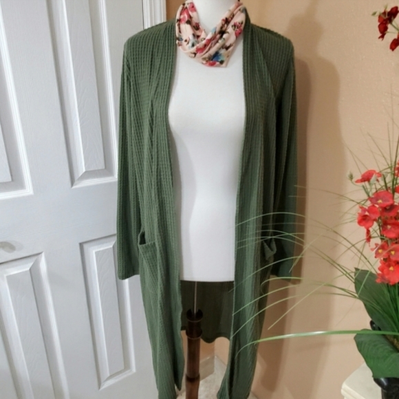 NWT Waffle Style Cardigan - Picture 9 of 9